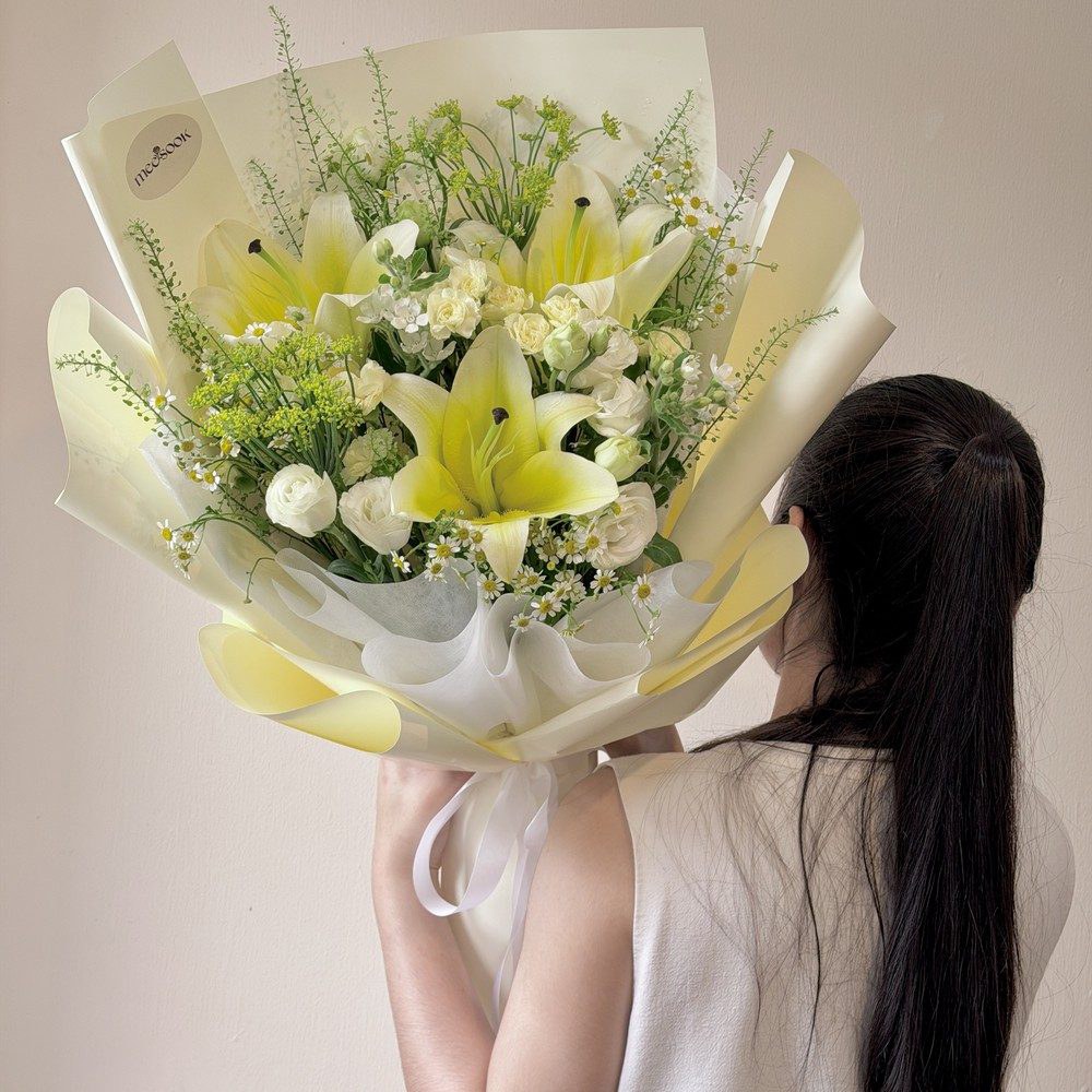 ช่อ Cottage Garden มุมใกล้ พื้นผิวกลีบดอก