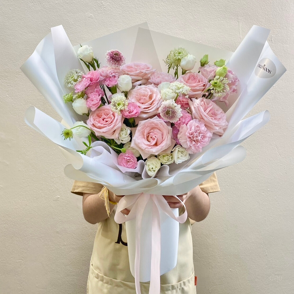 GE-B05 ช่อดอกไม้สีชมพู Gentle Elegance